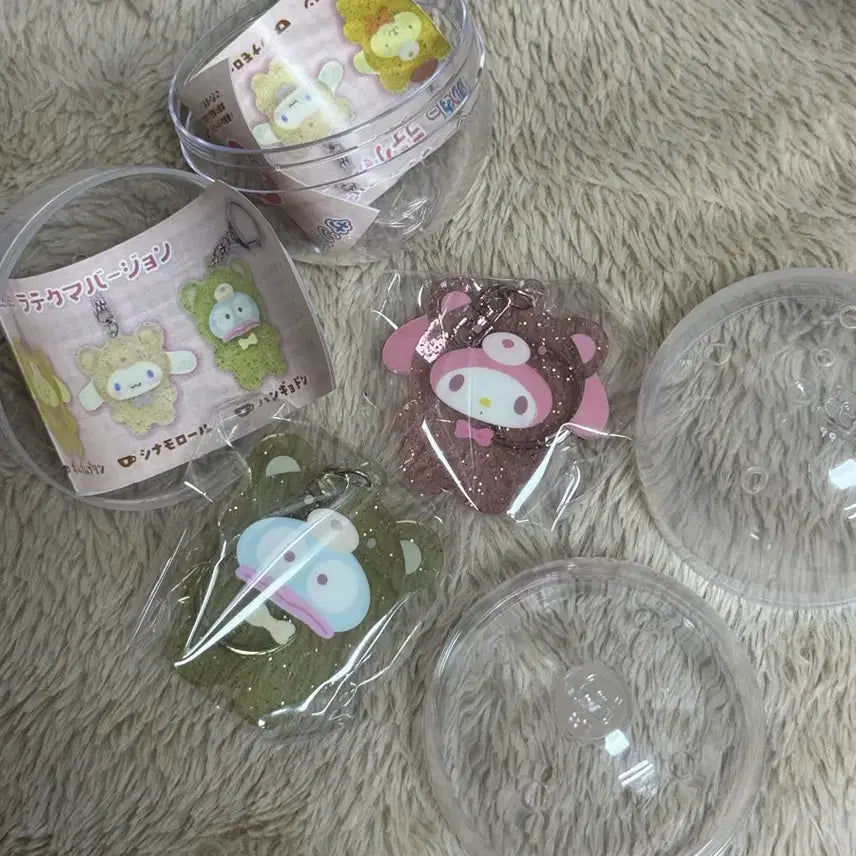 [BUNJANG] Sanrio Latte Kuma Acrylic Keyholder Bundle Set - Hangyodon / My Melody / 산리오 신상가챠 라떼쿠마 아크릴 키홀더 한교동/마이멜로디 일괄