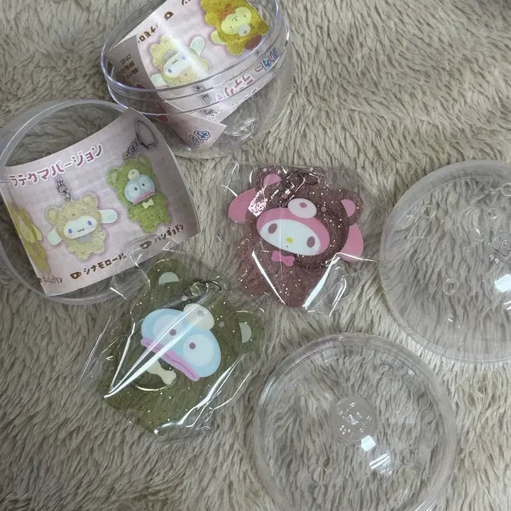 [BUNJANG] Sanrio Latte Kuma Acrylic Keyholder Bundle Set - Hangyodon / My Melody / 산리오 신상가챠 라떼쿠마 아크릴 키홀더 한교동/마이멜로디 일괄