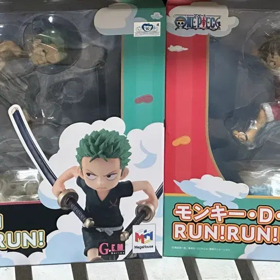 [BUNJANG] One Piece Run Run Run Luffy &amp; Zoro Figure Set / 런런런 원피스 루피 조로 피규어 양도