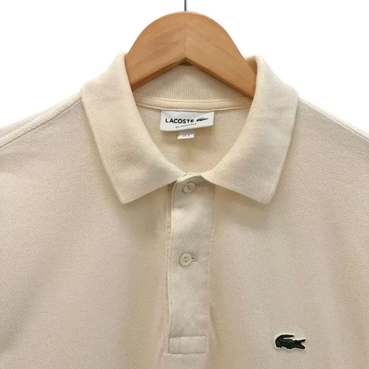 [BUNJANG] Lacoste Short Sleeve Pique Polo Shirt Ivory / 라코스테 반팔 피케티 카라티 아이보리 (S/국내90~95)