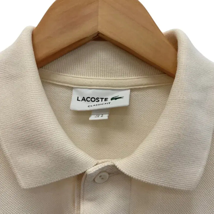 [BUNJANG] Lacoste Short Sleeve Pique Polo Shirt Ivory / 라코스테 반팔 피케티 카라티 아이보리 (S/국내90~95)
