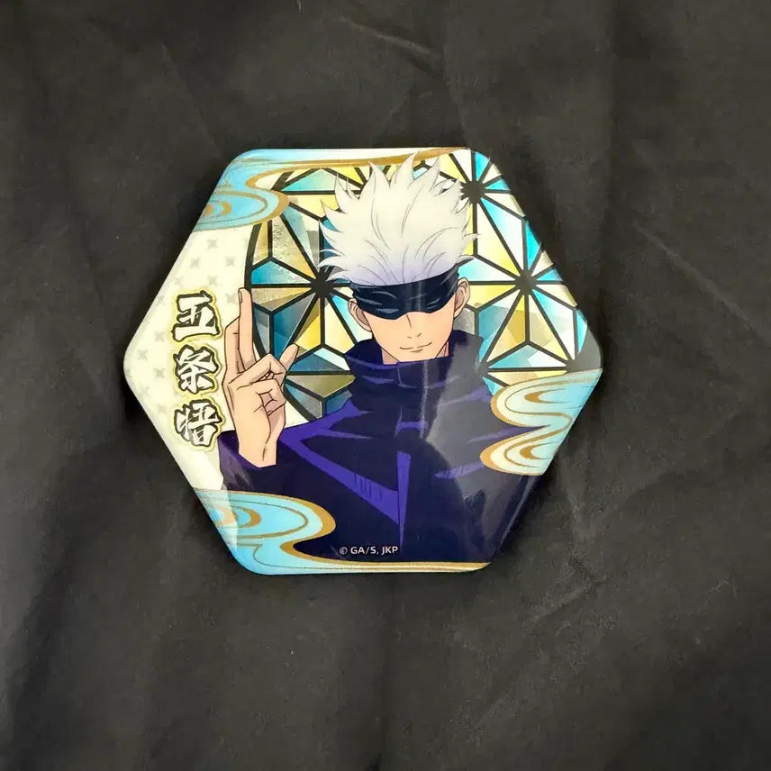 [BUNJANG] Jujutsu Kaisen Satoru Gojo "Hokage Okuyuki" Sunrise Pop Figure &amp; Can Badge Set / 주술회전 고죠 사토루 회옥옥절 선라이즈팝 피규어 캔뱃지
