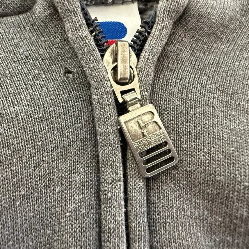 [BUNJANG] 90s Russell Athletic Charcoal/Gray Hard Fading Hoodie Zip-Up XL / [XL] 90s 러셀 애슬레틱 차콜/그레이 하드페이딩 후드집업