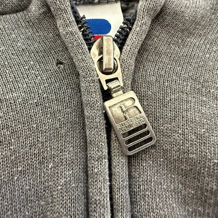 [BUNJANG] 90s Russell Athletic Charcoal/Gray Hard Fading Hoodie Zip-Up XL / [XL] 90s 러셀 애슬레틱 차콜/그레이 하드페이딩 후드집업