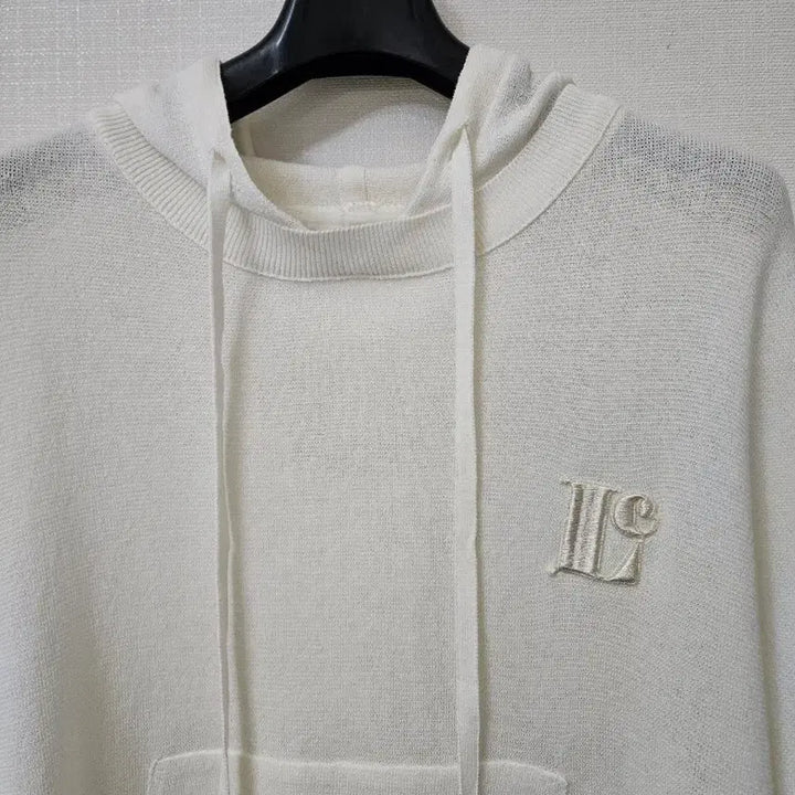 [BUNJANG] Lucky Chouette Chiffon Color-Block Logo Hooded Knit / 럭키슈에뜨 반전매력  쉬폰배색  로고 후드니트