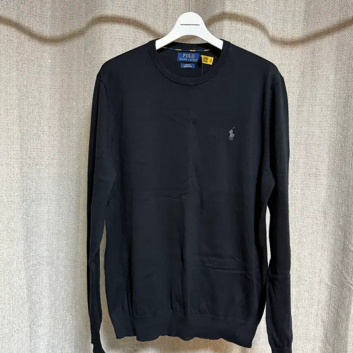 [BUNJANG] Polo Ralph Lauren Pima Cotton Slim Fit Sweater - Black (L) / [L] 폴로 랄프로렌 피마 코튼 니트 블랙