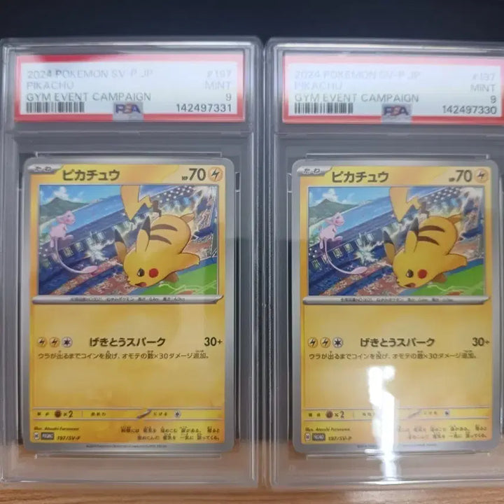 [BUNJANG] Pokemon Card Pikachu Gym Promo Mew Pikachu PSA 9 Bundle Set / 포켓몬 카드 피카츄 짐프로모 뮤 피카츄 psa9 일괄 연번 서비스있음