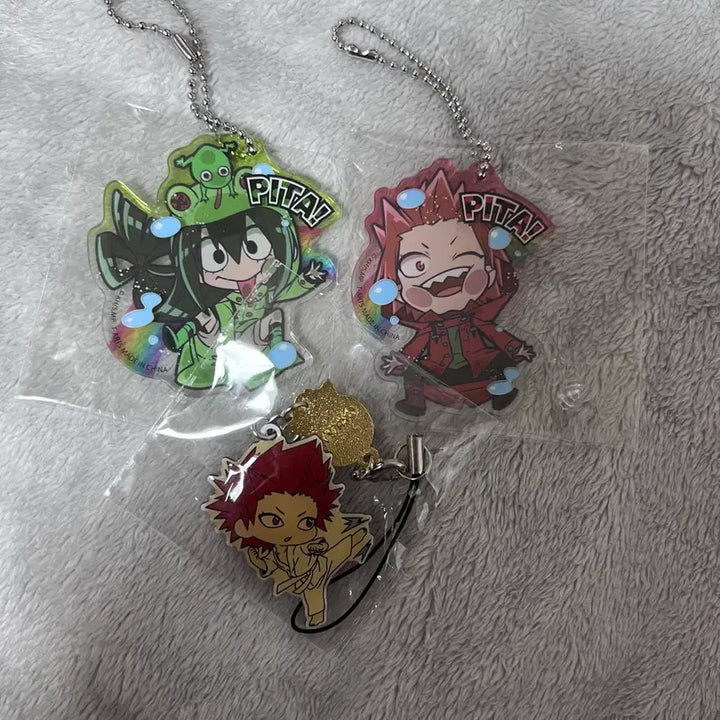 [BUNJANG] My Hero Academia Mini Mochi Rubber Strap Acrylic Charm Set / 히로아카 미니모찌 바쿠고 토도로키 키리시마 러버스트랩 아크릴