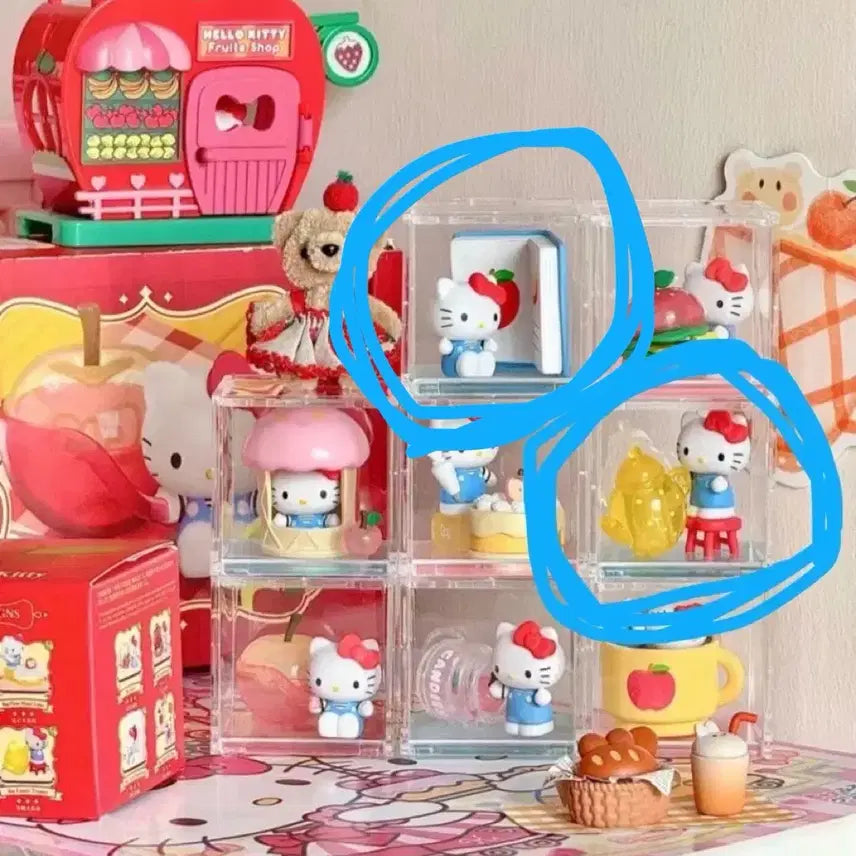 [BUNJANG] Sanrio Hello Kitty Apple Picnic Series Teapot Figure Set / (새상품) 산리오 키티 애플 사과 피크닉 시리즈 책 주전자 피규어 세트