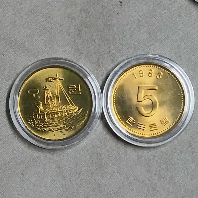 [BUNJANG] 1983 South Korean 5 Won Coin Bundle (Uncirculated) / 옛날돈 1983년 5원 100개일괄 (미사용)