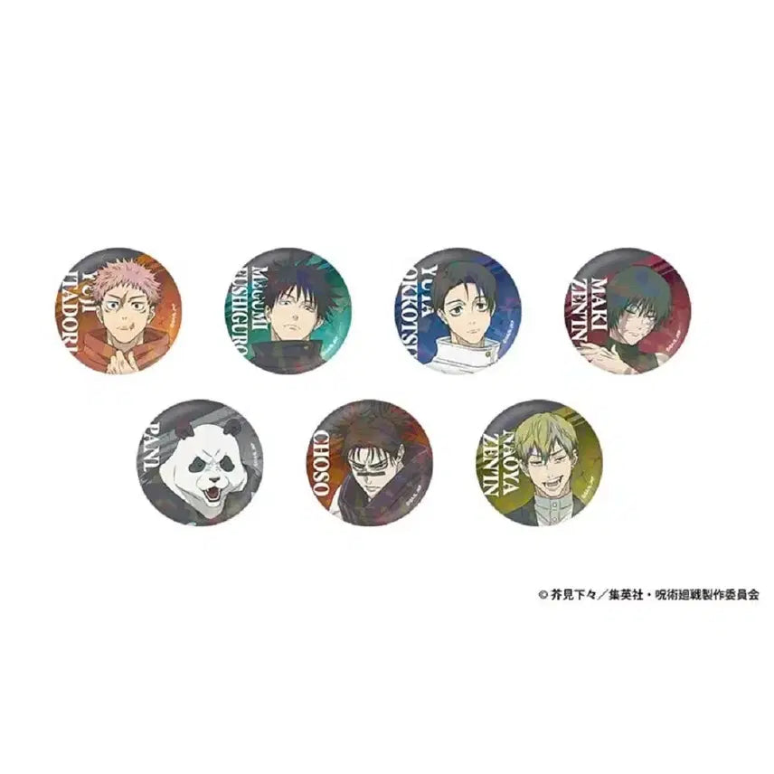 [BUNJANG] Jujutsu Kaisen Cursed Play Trading Hologram Can Badges - Yuji, Megumi, Choso, Naoya / 주술회전 사멸회유 트레이딩 홀로그램 캔뱃지 유지 쵸소우 마키 판다