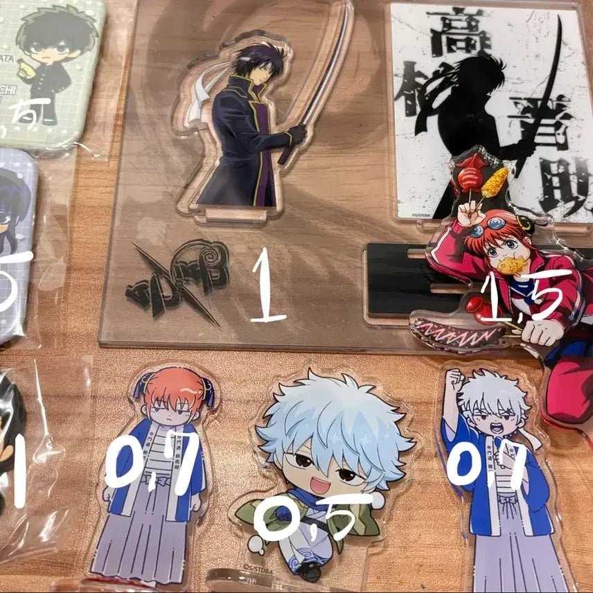 [BUNJANG] Gintama Shinsegumi Can Badges, Acrylic Charms, Keychains / 은혼 삼젯 캔뱃지, 아크릴, 키링 판매