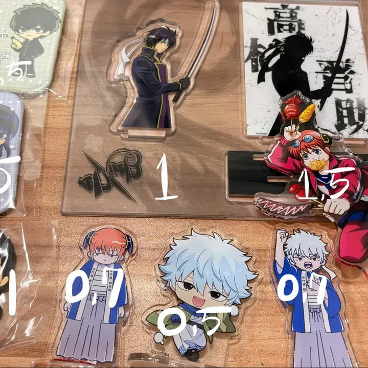 [BUNJANG] Gintama Shinsegumi Can Badges, Acrylic Charms, Keychains / 은혼 삼젯 캔뱃지, 아크릴, 키링 판매