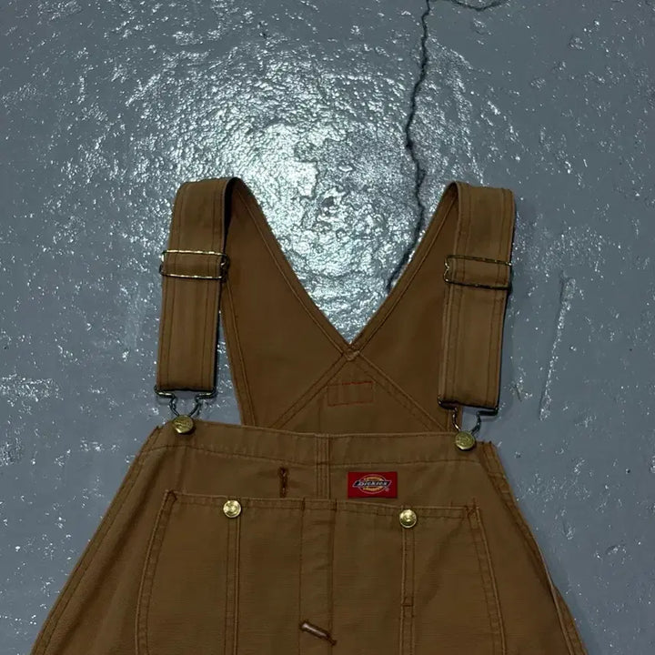 [BUNJANG] Dickies Vintage Duck Canvas Brown Overalls / 디키즈(Dickies) 빈티지 덕 캔버스 브라운 오버롤 (멜빵 바지)