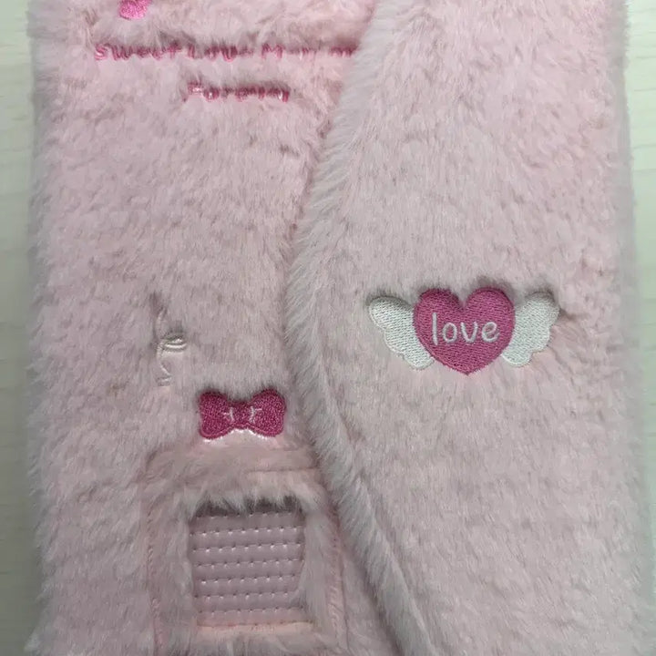 [BUNJANG] Pink Fur Binder / 털바인더 핑크색