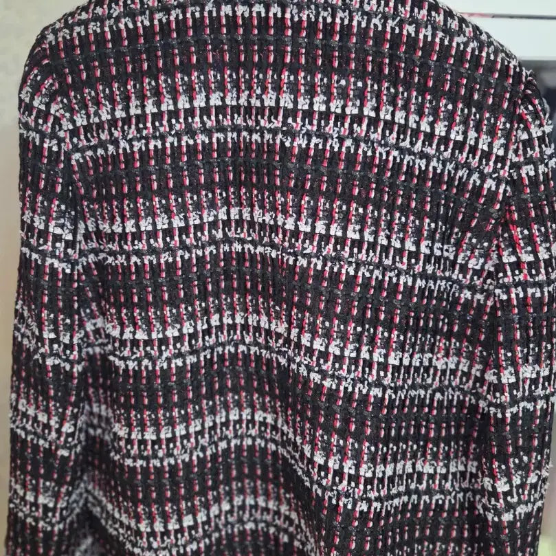 [BUNJANG] Luxury Brand Tweed Jacket Black Red / 명품 브랜드  트위드 자켓 블랙 레드