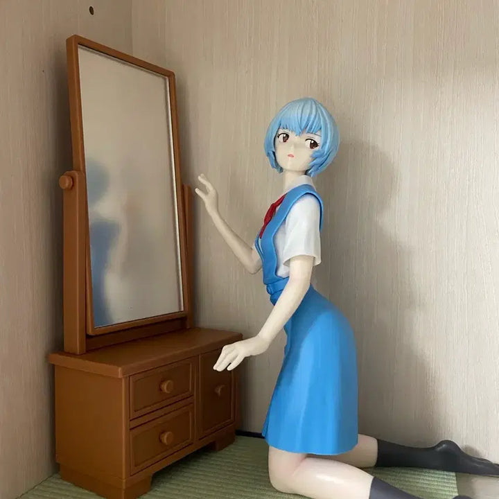 [BUNJANG] Evangelion Rei Ayanami Mirror Figure (Displayed) / 에반게리온 레이 거울 피규어 (단순 전시)