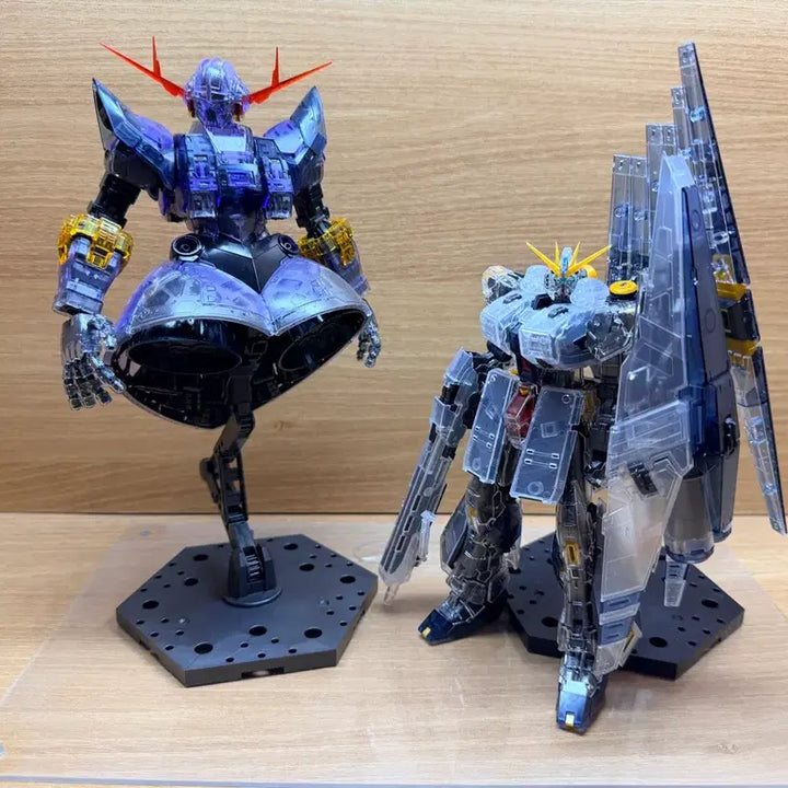 [BUNJANG] RG Zeong Clear, Nu Gundam HWS Clear Model Kit / 조립품 건담 rg 지옹 클리어, 뉴건담 hws 클리어 팝니다