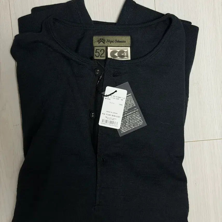 [BUNJANG] Nigel Cabourn Henley Neck Short Sleeve T-shirt Size 52 / [52]나이젤카본 헨리넥 반팔티셔츠cc22.새상품