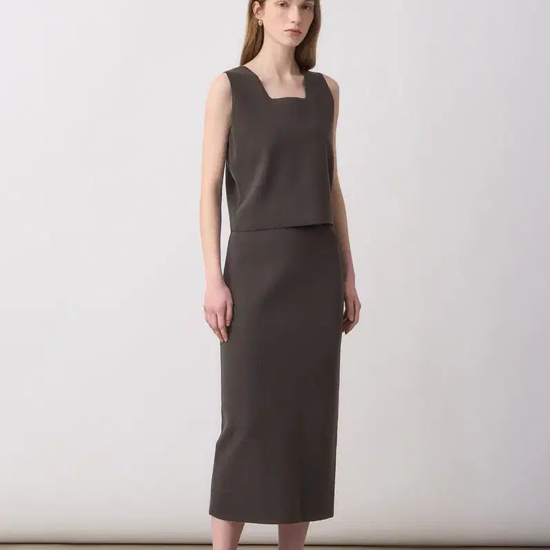 [BUNJANG] The Cashmere Banding Slit Knit Skirt / 더캐시미어 밴딩 슬릿 니트 스커트 새상품