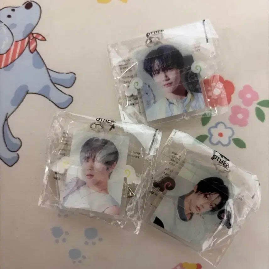 [BUNJANG] Melonpop Transparent Photo Keyring Set / 멜론팝 투명 포토 키링 3종 일괄 판매