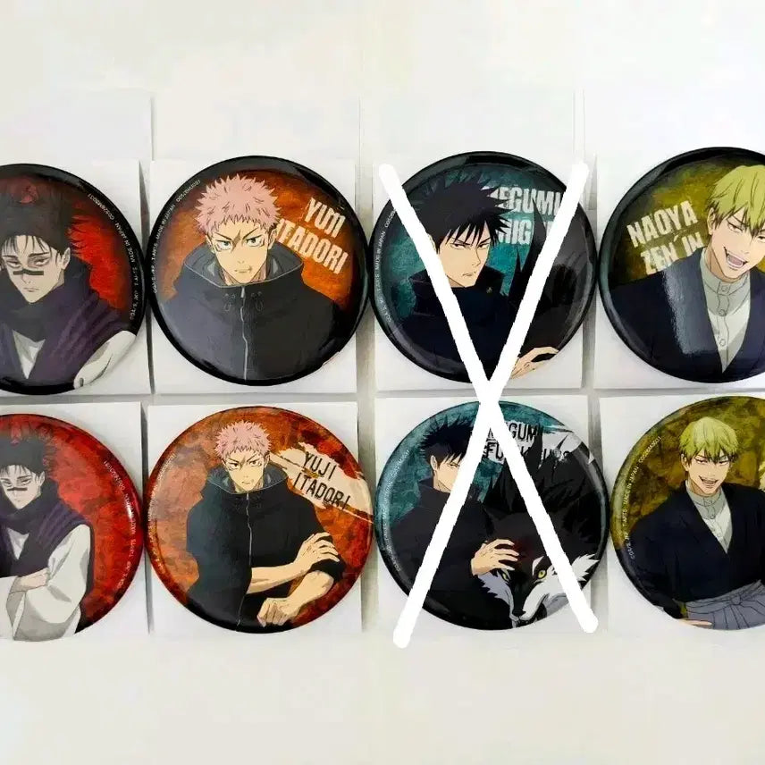[BUNJANG] Jujutsu Kaisen Shibuya Incident Takara Tomy Can Badge - Yuji, Megumi, Choso, Naoya / 주술회전 사멸회유 타카라토미 가레키 캔뱃지 유지 메구미 쵸소우 나오야