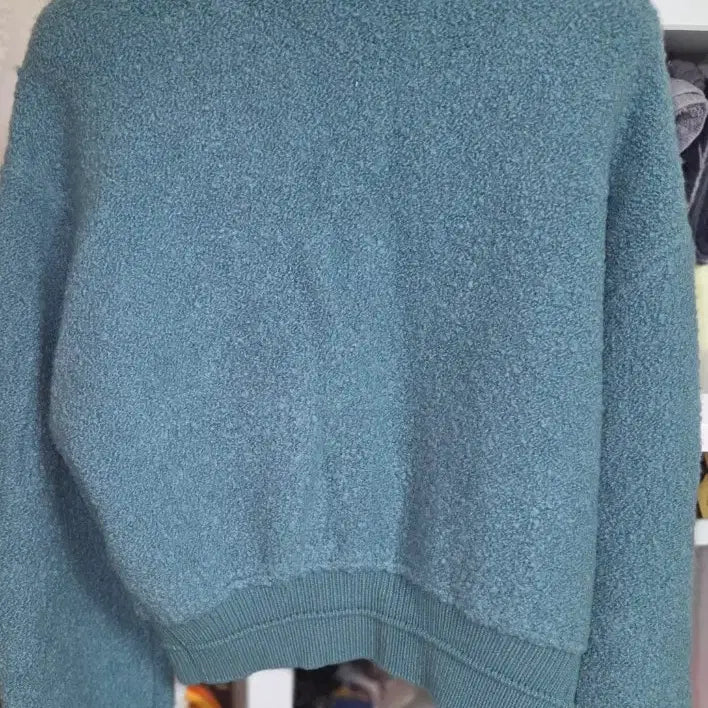 [BUNJANG] Luxury Brand Loose Fit Knit Cardigan - Blue / 고급 브랜드 루즈핏 니트 가디건 블루