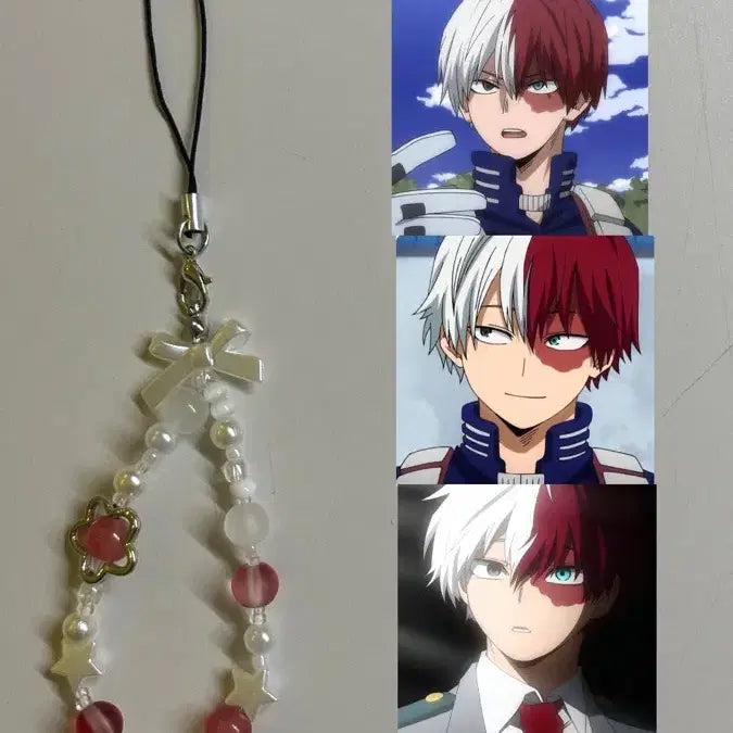 [BUNJANG] My Hero Academia Todoroki Shoto Beaded Charm / 나의 히어로 아카데미아 토도로키쇼토 비즈키링 나히아 히로아카