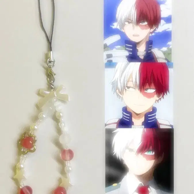 [BUNJANG] My Hero Academia Todoroki Shoto Beaded Charm / 나의 히어로 아카데미아 토도로키쇼토 비즈키링 나히아 히로아카