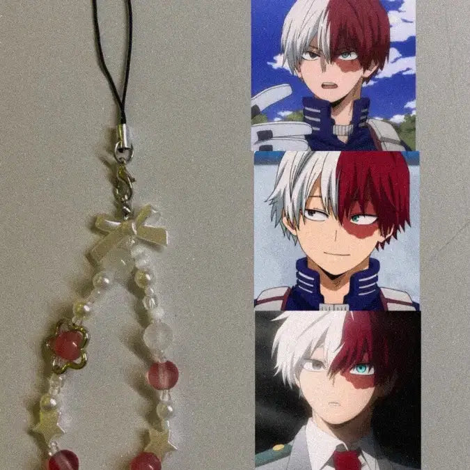 [BUNJANG] My Hero Academia Todoroki Shoto Beaded Charm / 나의 히어로 아카데미아 토도로키쇼토 비즈키링 나히아 히로아카
