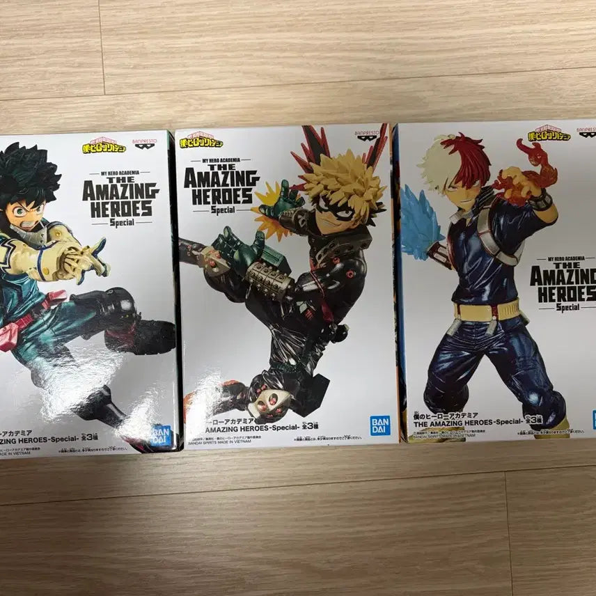 [BUNJANG] My Hero Academia 3-Piece Figure Set (Izuku, Katsuki, Shoto) - Sealed / 미개봉)어메이징 히어로즈,나의 히어로 아카데미아 피규어 3종