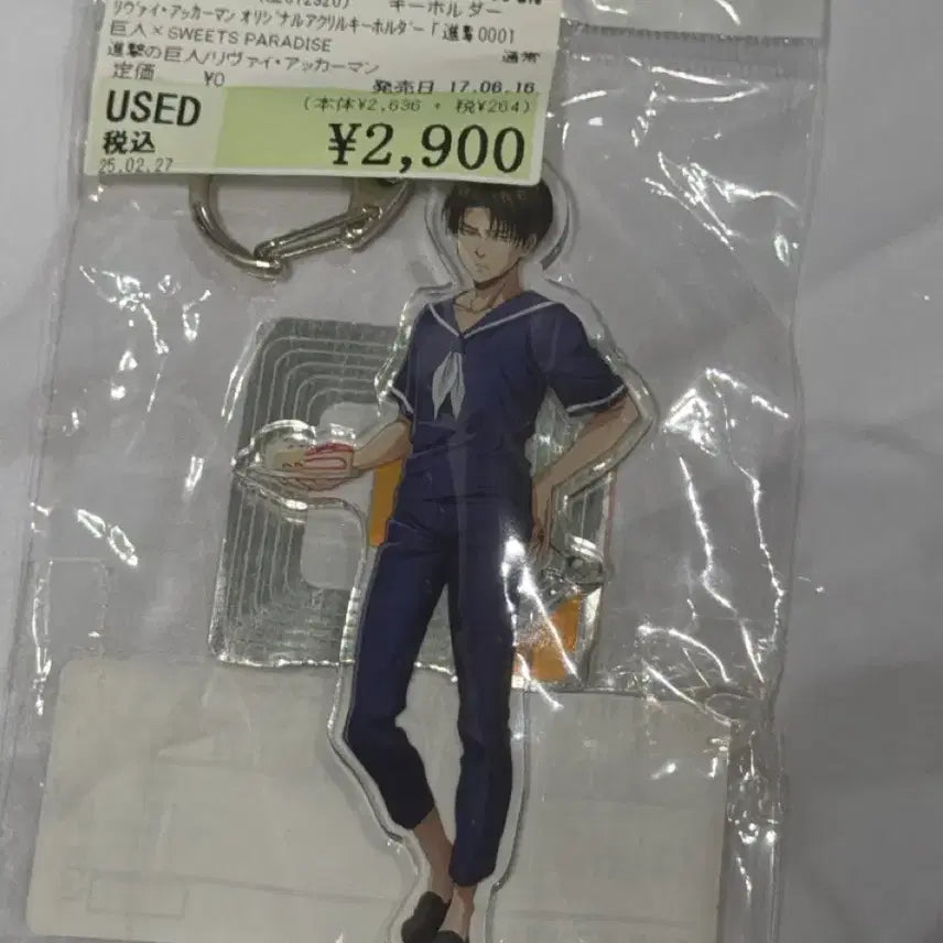 [BUNJANG] Attack on Titan Levi Ackerman Acrylic Keychain / 진격의 거인 리바이 아커만 아크릴 키홀더
