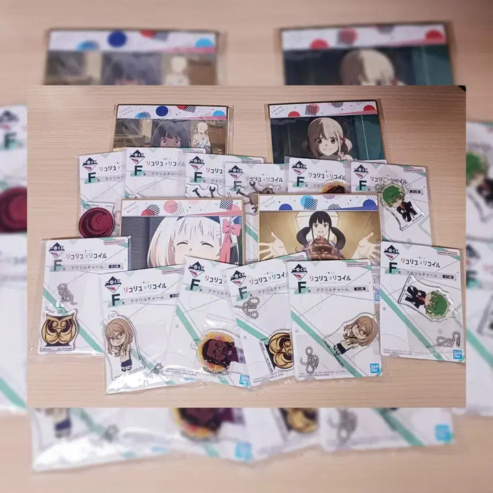 [BUNJANG] Lycoris Recoil Ichiban Kuji Shikishi / Acrylic Charm Bundle Set / 리코리스 리코일 제일복권 색지/아크릴키링 일괄