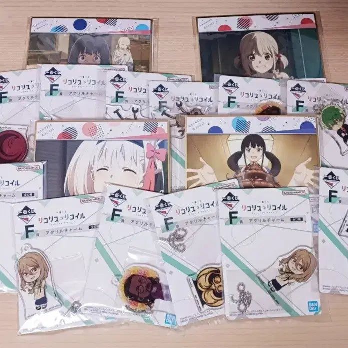 [BUNJANG] Lycoris Recoil Ichiban Kuji Shikishi / Acrylic Charm Bundle Set / 리코리스 리코일 제일복권 색지/아크릴키링 일괄