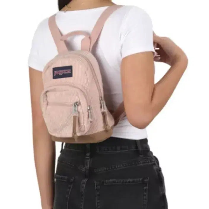 [BUNJANG] JanSport Mini Backpack Corduroy Pink / 잔스포츠 미니백 미사용 세제품