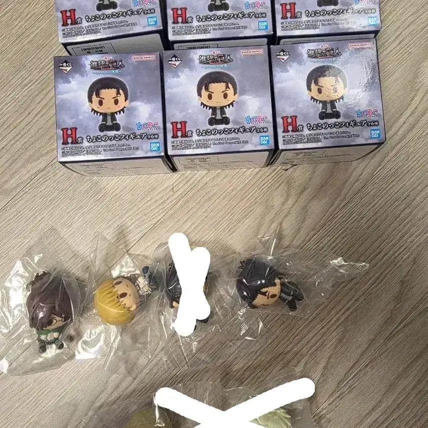 [BUNJANG] Attack on Titan Choco-no-ko Figures (Sealed &amp; Unsealed) / 진격의거인 초코노코 판매  H미개봉6 개봉4 I거인개봉2