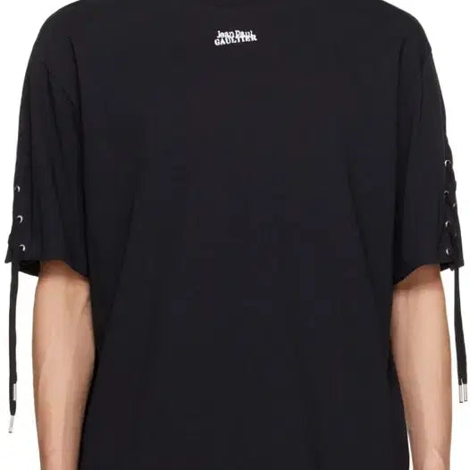 [BUNJANG] Jean Paul Gaultier Lace-Up Logo T-Shirt L / [L] 장폴고티에 레이스업 로고 티셔츠