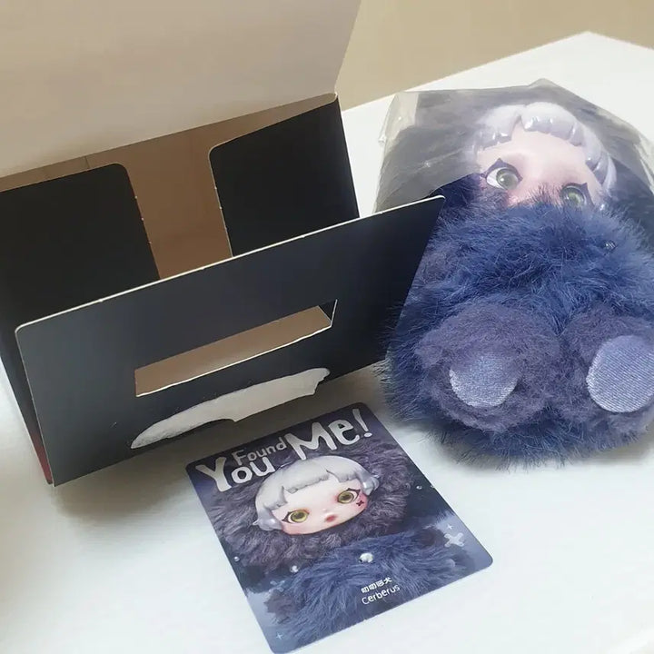[BUNJANG] Pop Mart Skullpanda Find Me Plush Keychain Kerberos / 새상품 상태 S ) 팝마트 스컬판다 날 찾아봐 인형 키링 케르베로스 케로