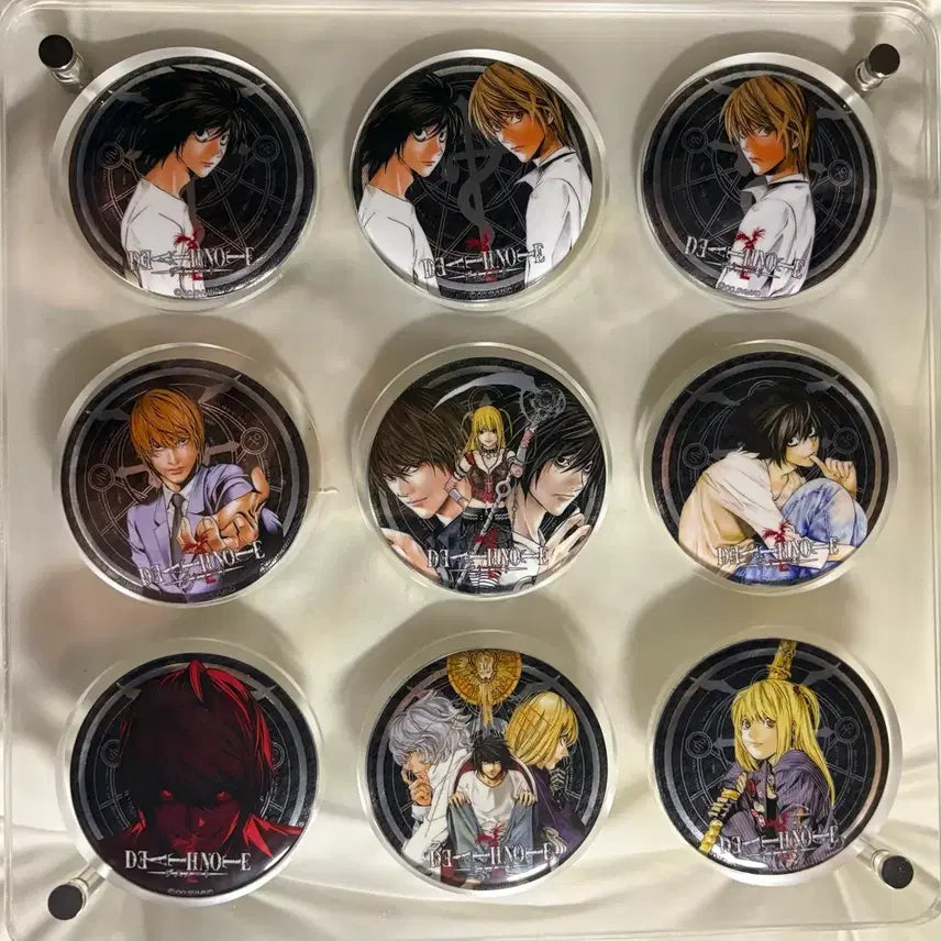 [BUNJANG] Death Note Full Set Can Badges / 데스노트 캔뱃지 풀세트