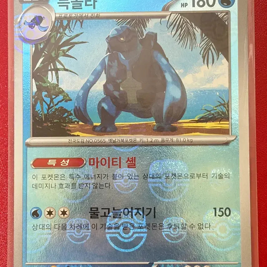 [BUNJANG] Pokemon Card Dabuni Ribgola Mader Master Ball Holo Card / 포켓몬카드 다부니 늑골라 메더 마스터볼 홀로카드