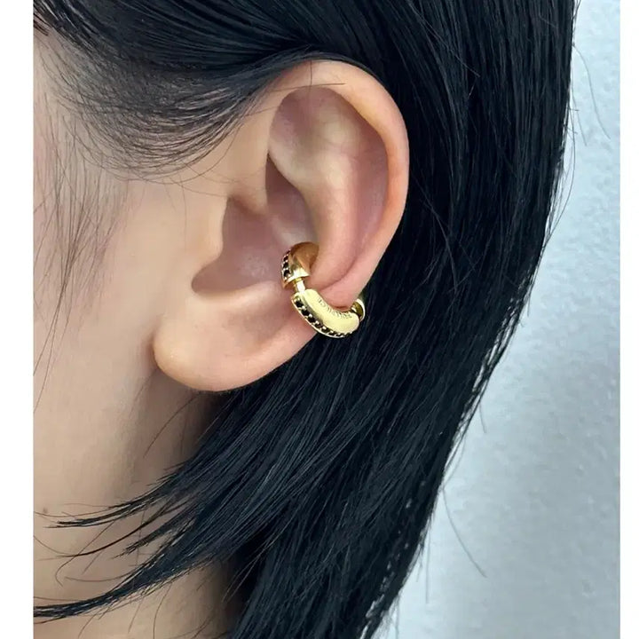 [SOLD OUT] 브릴피스 brillpiece 큐빅 이어커프 골드/블랙