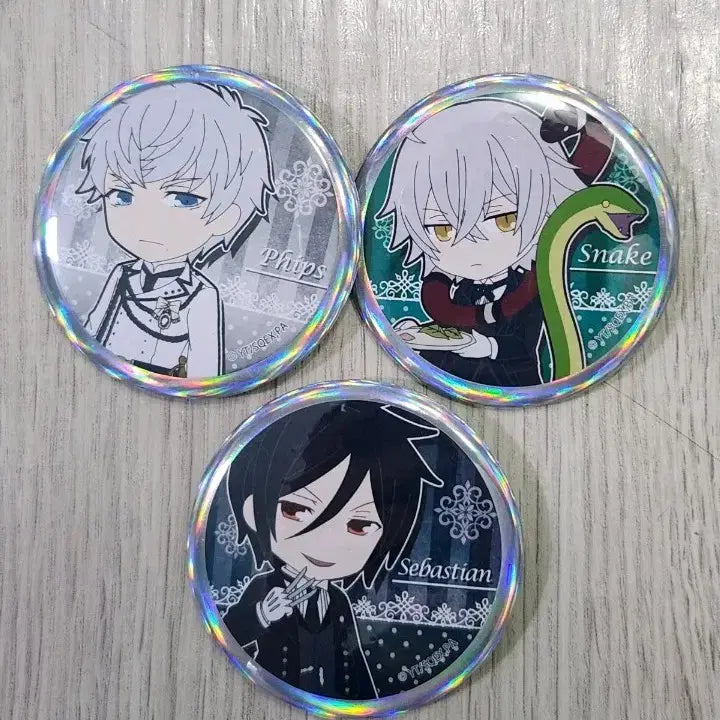 [BUNJANG] Black Butler Book of Atlantic Can Badges Set / 흑집사 캔뱃지 일괄 양도