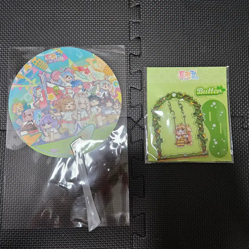 [BUNJANG] Trickcal Butter Acrylic Stand &amp; 2nd Anniversary Sports Day Fan / 일괄) 트릭컬 버터 아크릴 스탠드, 2주년 운동회 부채