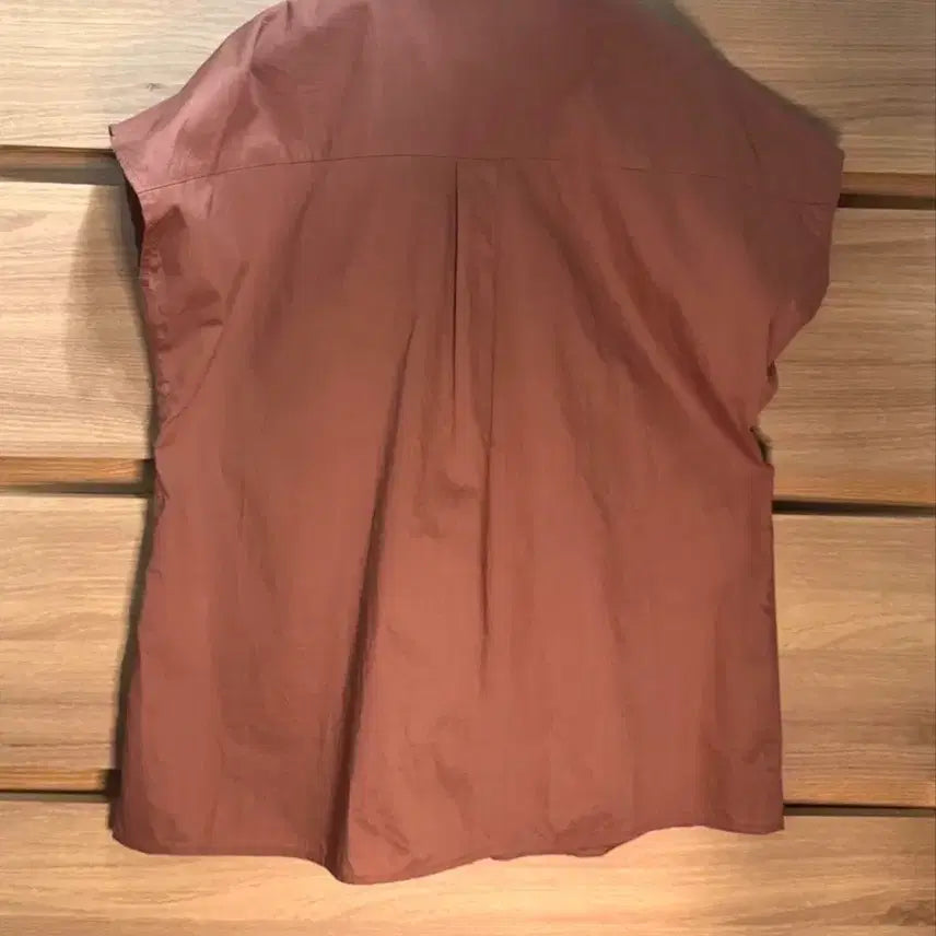 [BUNJANG] Tencel Cotton Blend Cap Sleeve Shirt Blouse (Size 38 / Fits 55-66) / 여성 셔츠/블라우스(55-66반)