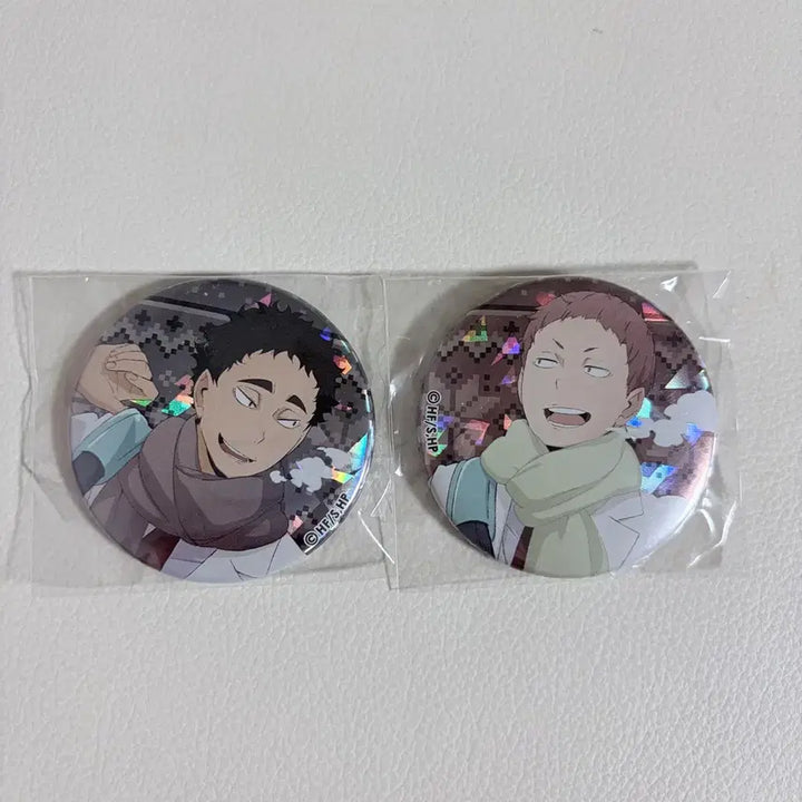 [BUNJANG] Haikyuu!! Matsukawa Issei &amp; Hanamaki Takahiro Winter Can Badge Set / 하이큐 마츠카와 하나마키 겨울 캔뱃지 일괄