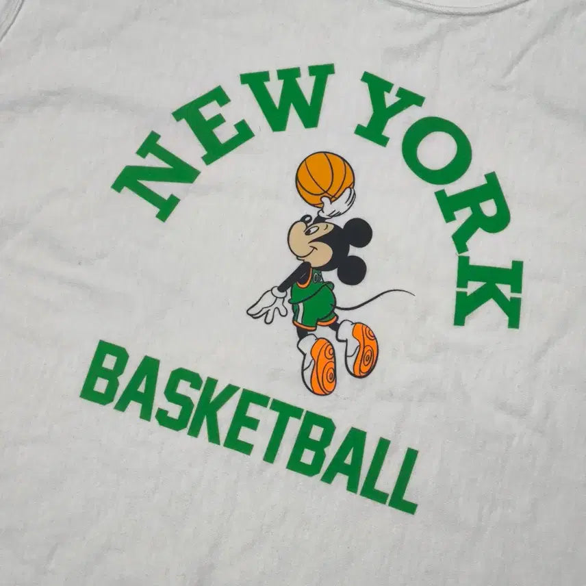 [BUNJANG] Champion Reverse Weave x Disney Mickey Mouse New York Basketball T-Shirt / [XL] 챔피온 리버스위브 x 디즈니 미키마우스 뉴욕 바스켓볼 티셔츠