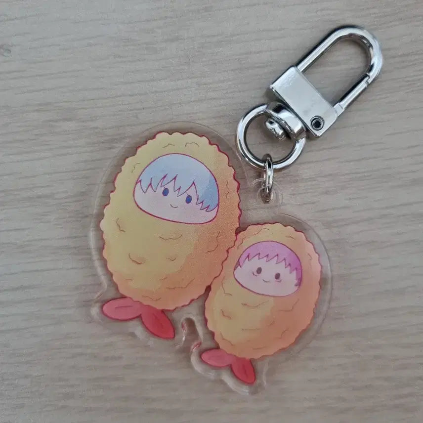 [BUNJANG] Gojo Yuji Shrimp Tempura Keychain (Unofficial) / 고죠유지 키링 / 고죠유지 굿즈(비공식)