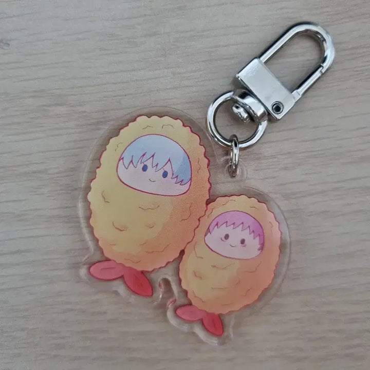 [BUNJANG] Gojo Yuji Shrimp Tempura Keychain (Unofficial) / 고죠유지 키링 / 고죠유지 굿즈(비공식)
