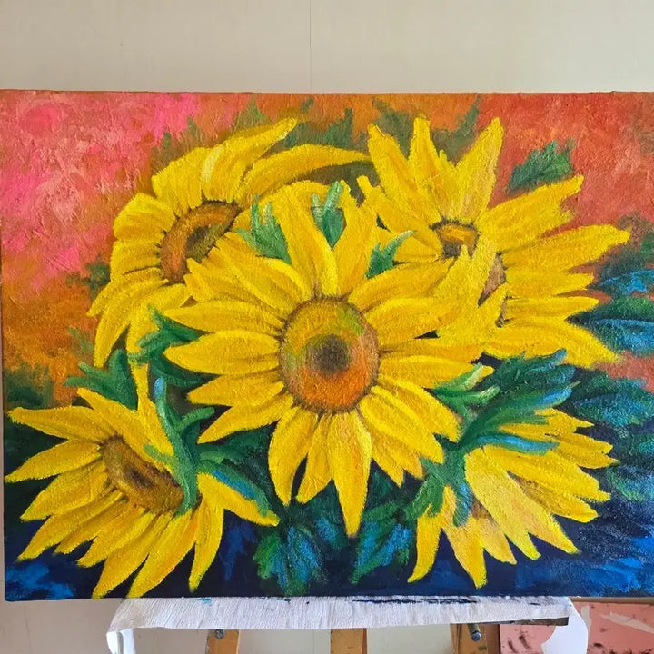 [BUNJANG] Sunflower Oil Painting / 해바라기유화그림