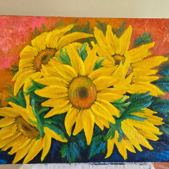 [BUNJANG] Sunflower Oil Painting / 해바라기유화그림